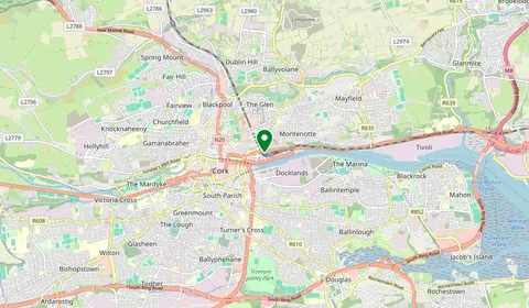 Mappa che mostra la posizione di Cork