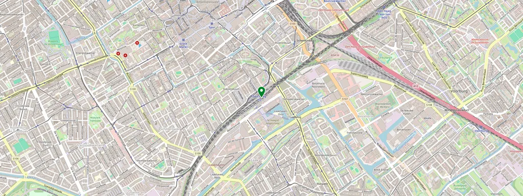 Mapa que muestra la ubicación de Den Haag HS