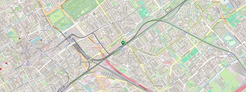 Karte mit der Lage von Den Haag Laan van Nieuw Oost Indie