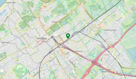 Kaart met de locatie van Den Haag Laan van Nieuw Oost Indie