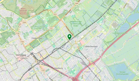 Kaart met de locatie van Den Haag Mariahoeve