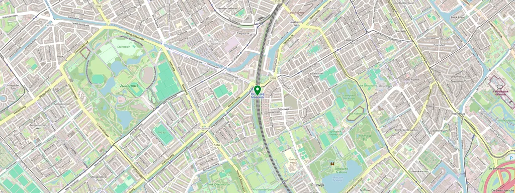Karte mit der Lage von Den Haag Moerwijk