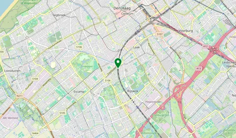 Kaart met de locatie van Den Haag Moerwijk