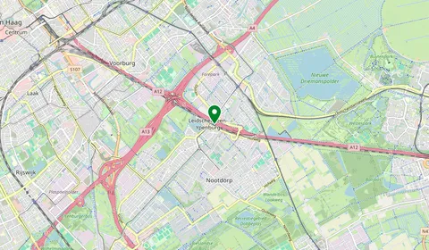 Kaart met de locatie van Den Haag Ypenburg