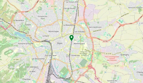 Map showing the location of Dijon Porte Neuve