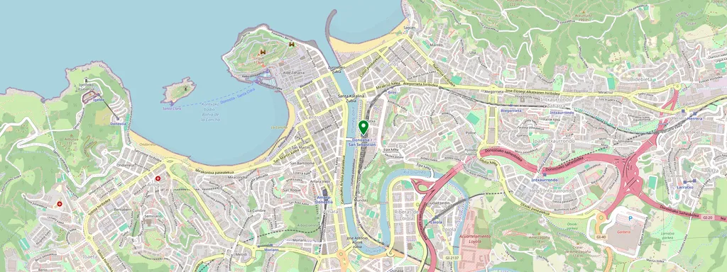 Mappa che mostra la posizione di Donostia-San Sebastián
