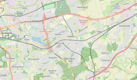 Kaart met de locatie van Dortmund-Aplerbeck