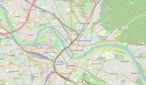 Map showing the location of Dresden-Neustadt