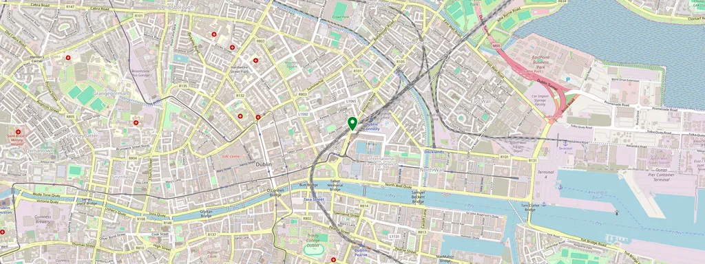Mappa che mostra la posizione di Dublin Connolly
