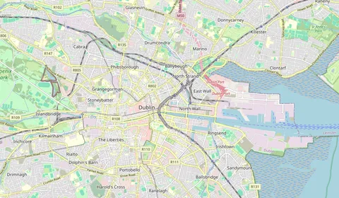 Mappa che mostra la posizione di Dublin Connolly