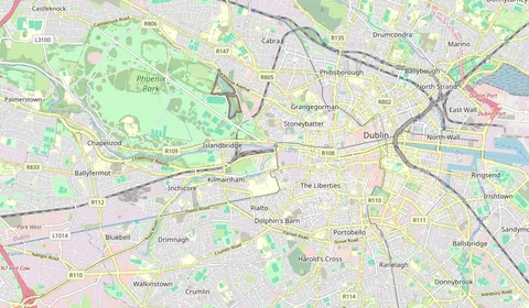 Mappa che mostra la posizione di Dublin Heuston
