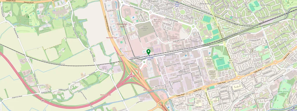 Map showing the location of Edinburgh Park