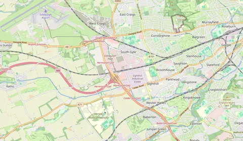 Carte montrant l’emplacement de Edinburgh Park