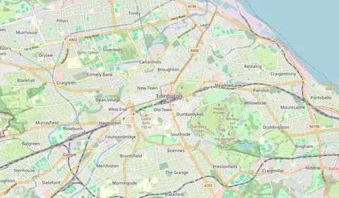 Carte montrant l’emplacement de Edinburgh Waverley