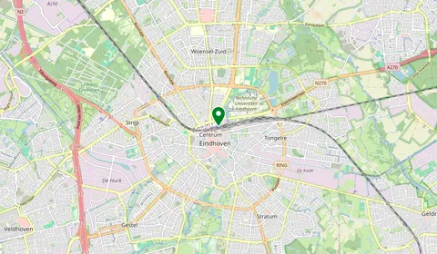 Map showing the location of Eindhoven Centraal