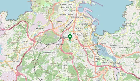 Map showing the location of Elviña-Universidade