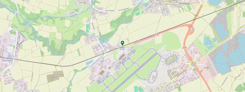 Mappa che mostra la posizione di Entzheim Aéroport