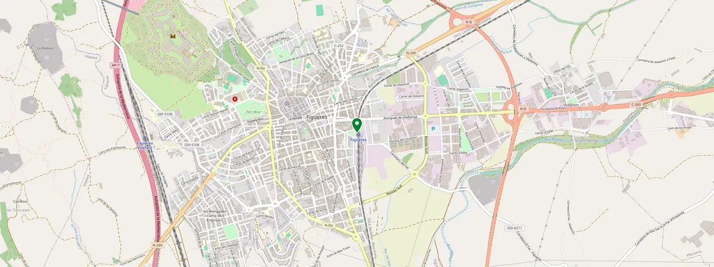 Karte mit der Lage von Figueres