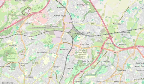 Map showing the location of Filton Abbey Wood