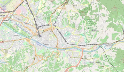 Carte montrant l’emplacement de Firenze Campo di Marte