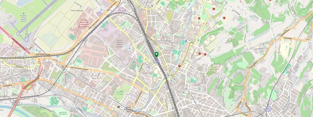 Kaart met de locatie van Firenze Rifredi