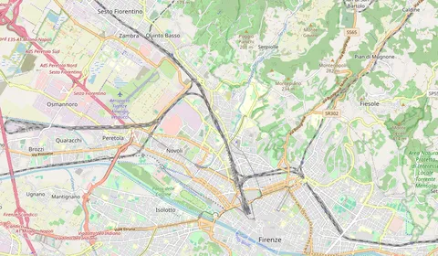 Carte montrant l’emplacement de Firenze Rifredi