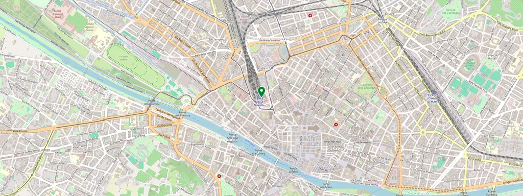 Kaart met de locatie van Firenze Santa Maria Novella