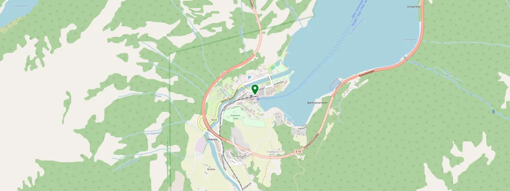 Carte montrant l’emplacement de Flåm stasjon