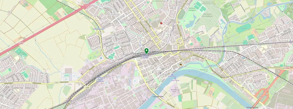 Karta som visar var Frankfurt-Höchst ligger