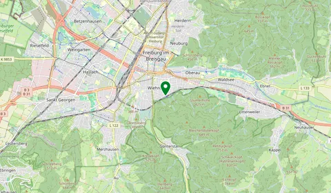 Mappa che mostra la posizione di Freiburg-Wiehre