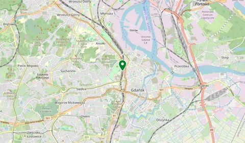 Carte montrant l’emplacement de Gdańsk Główny