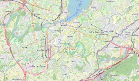 Karte mit der Lage von Genève-Champel