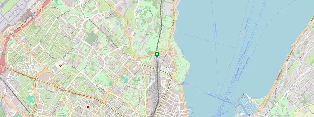 Carte montrant l’emplacement de Genève-Sécheron
