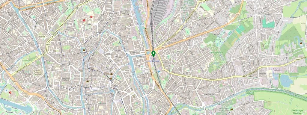 Mappa che mostra la posizione di Gent-Dampoort