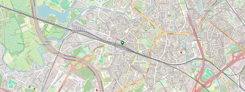 Mappa che mostra la posizione di Gent-Sint-Pieters