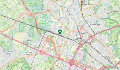 Mappa che mostra la posizione di Gent-Sint-Pieters
