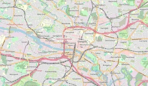 Karta som visar var Glasgow Central ligger