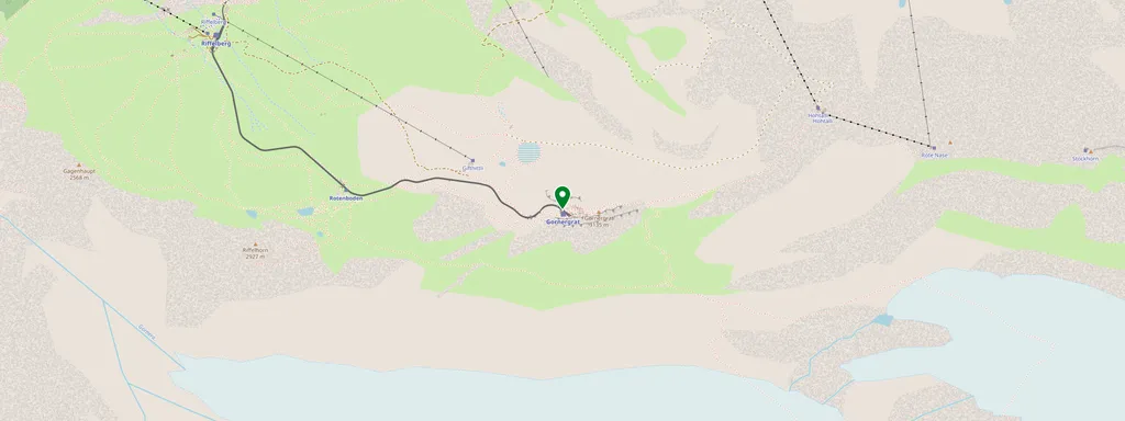 Map showing the location of Gornergrat