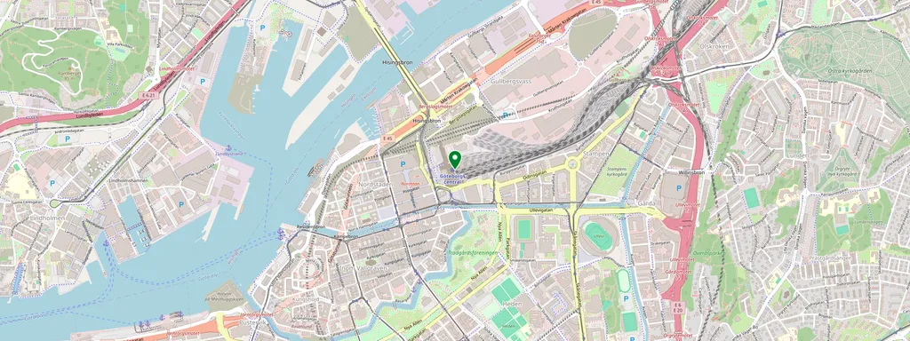 Map showing the location of Göteborg Central