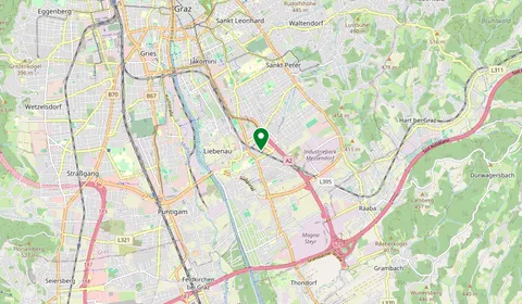 Karta som visar var Graz-Liebenau Murpark ligger