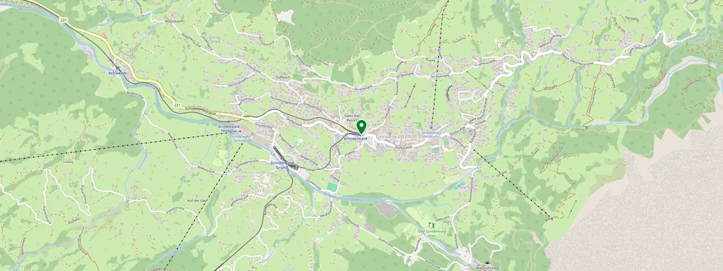 Carte montrant l’emplacement de Grindelwald