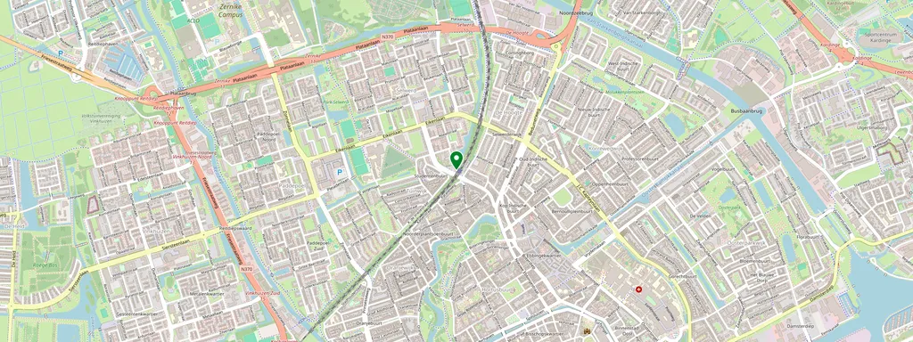 Map showing the location of Groningen Noord
