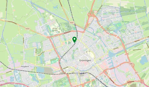 Map showing the location of Groningen Noord