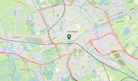 Map showing the location of Groningen