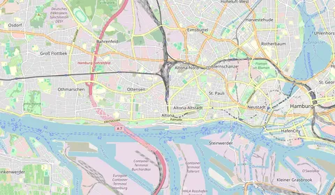 Map showing the location of Hamburg-Altona