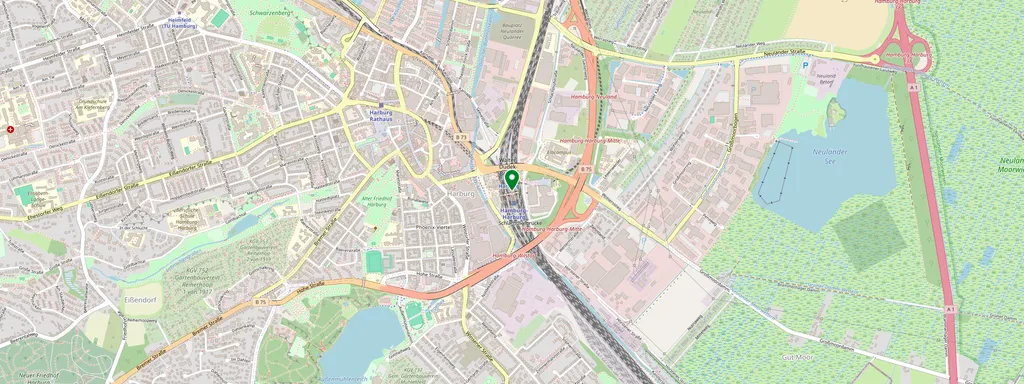 Karta som visar var Hamburg-Harburg ligger