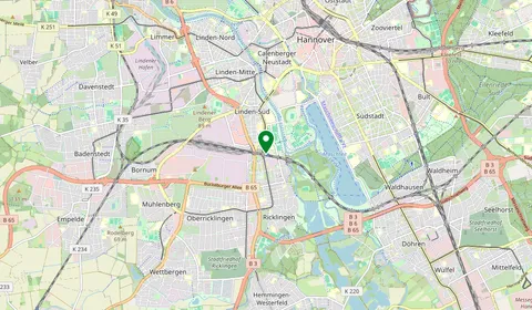 Mappa che mostra la posizione di Hannover-Linden/Fischerhof