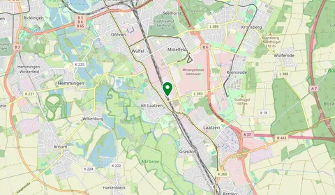Mappa che mostra la posizione di Hannover Messe/Laatzen