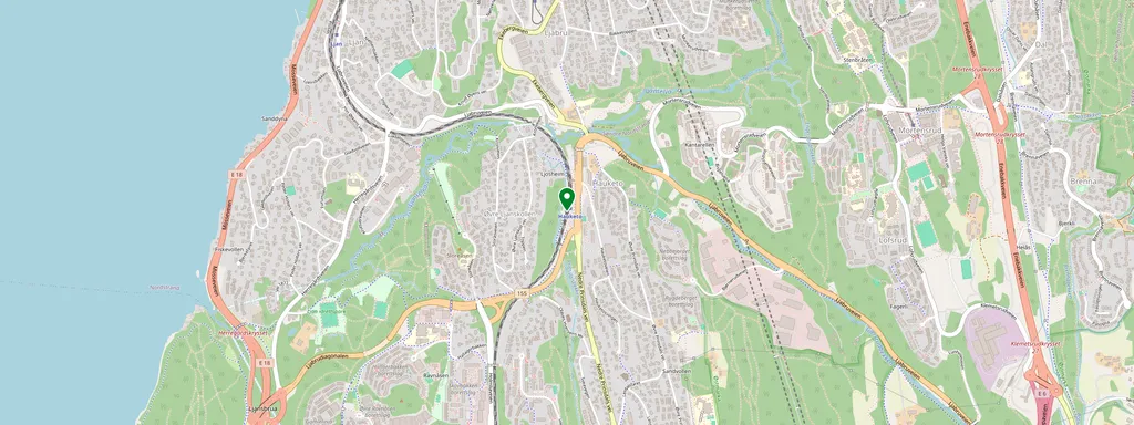 Carte montrant l’emplacement de Hauketo stasjon
