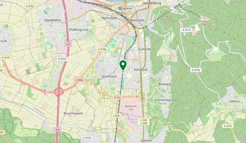 Mappa che mostra la posizione di Heidelberg-Kirchheim/Rohrbach